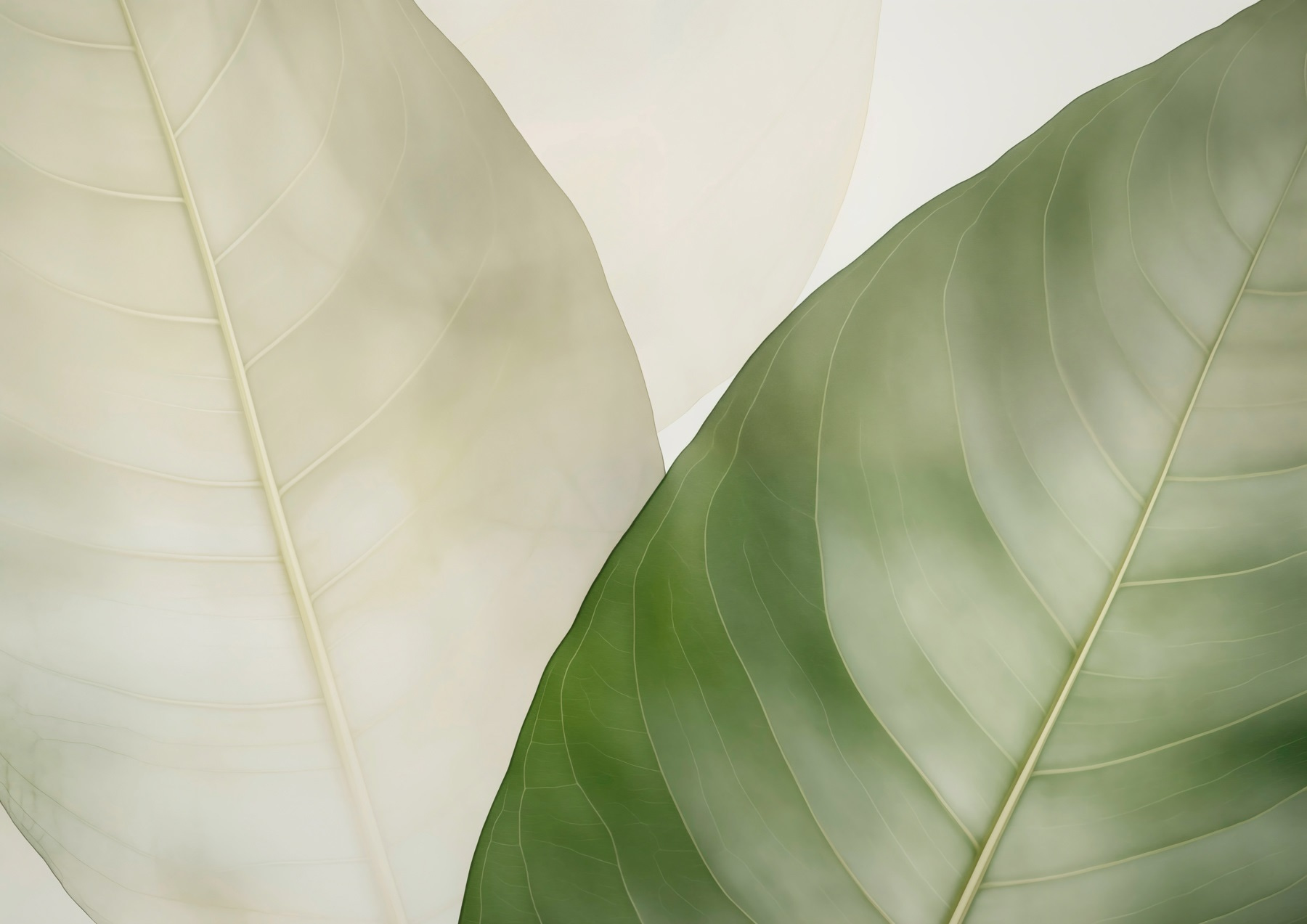 Elegant leaves in soft hues