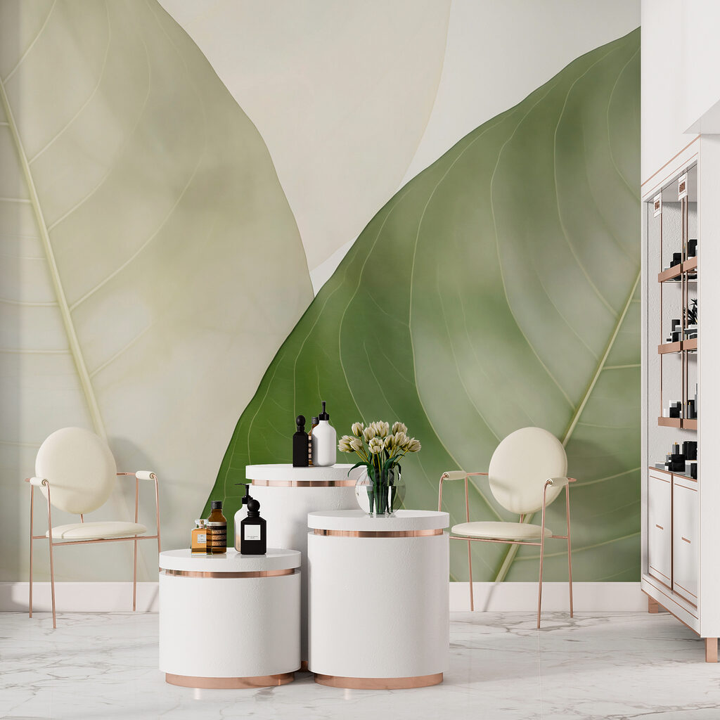 Elegant leaves in soft hues