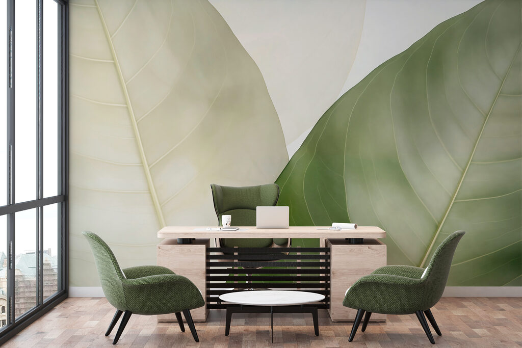 Elegant leaves in soft hues