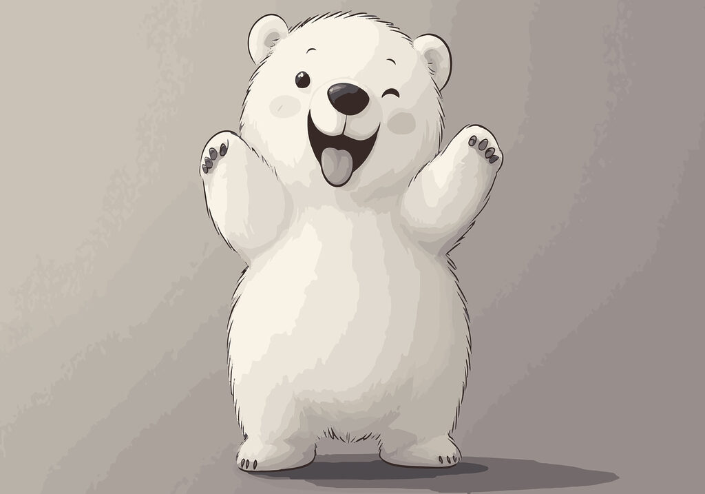 Cartoon of a polar bear