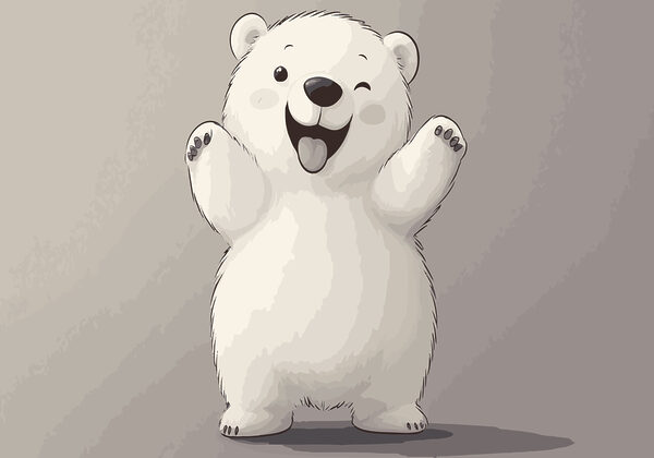 Cartoon of a polar bear