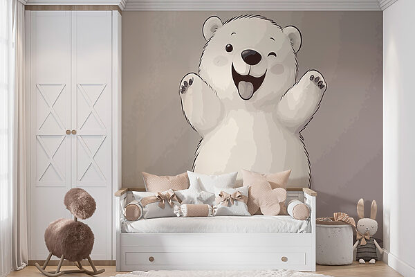 Ταπετσαρίες Γελοιογραφία μιας πολικής αρκούδας