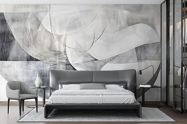 Grey and white art
