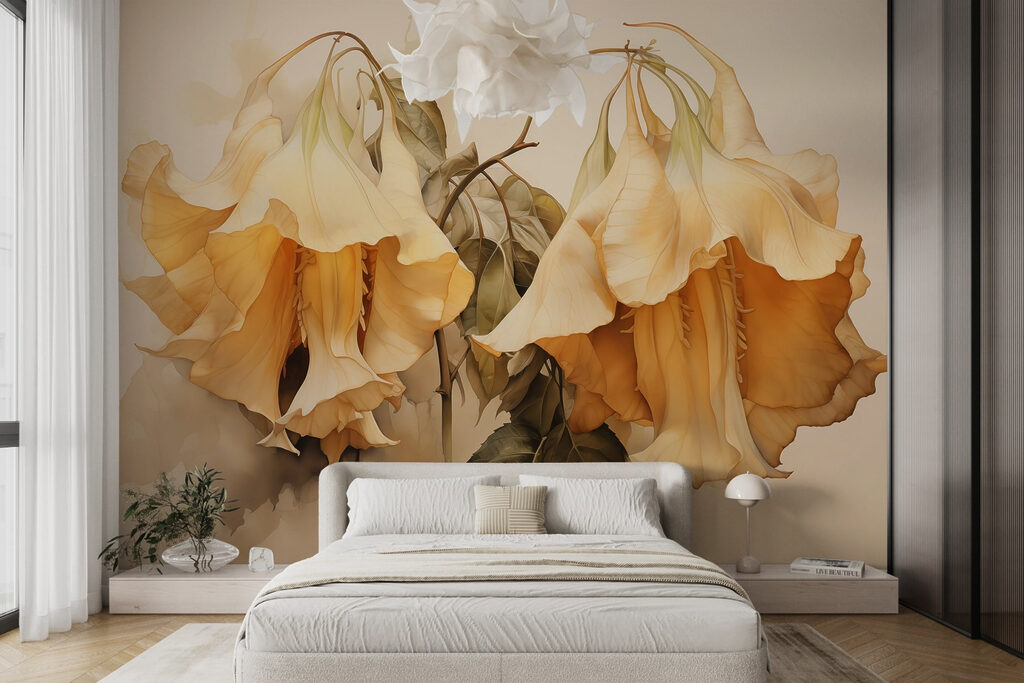 Delicate blooms in warm hues