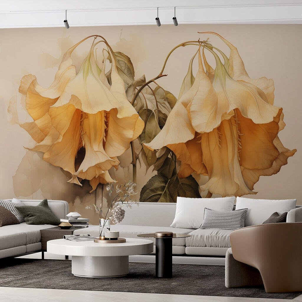 Delicate blooms in warm hues