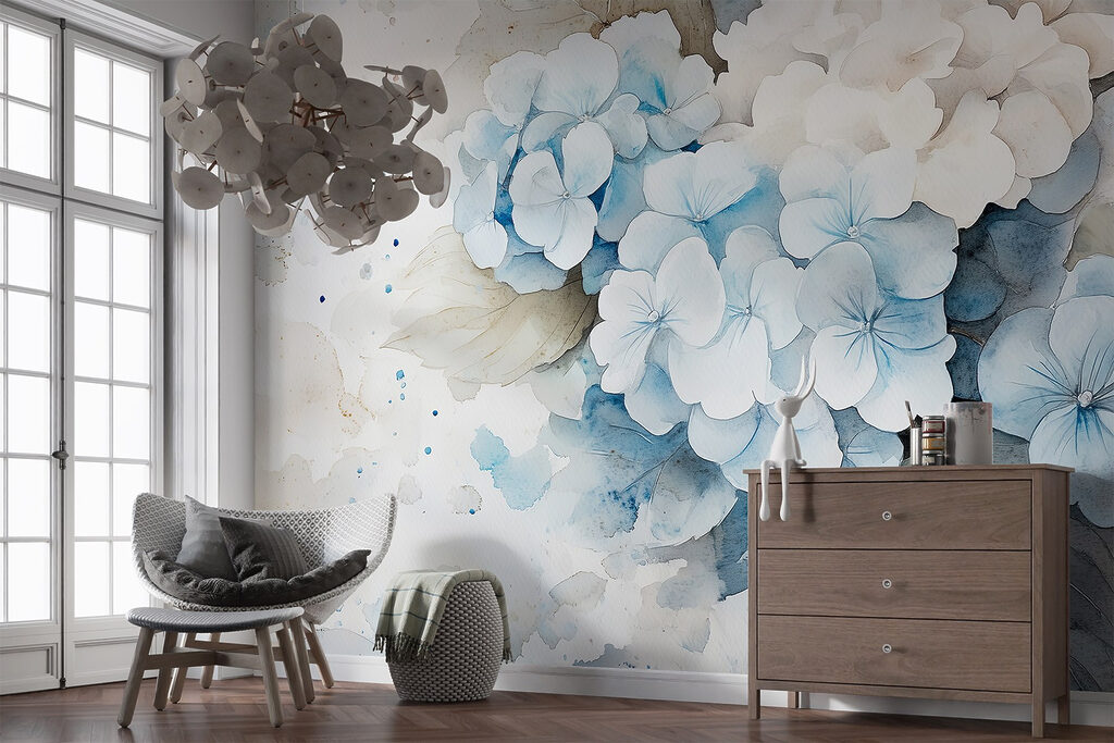 Watercolor of a bunch of flowers