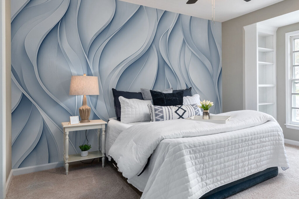 White and grey wavy lines