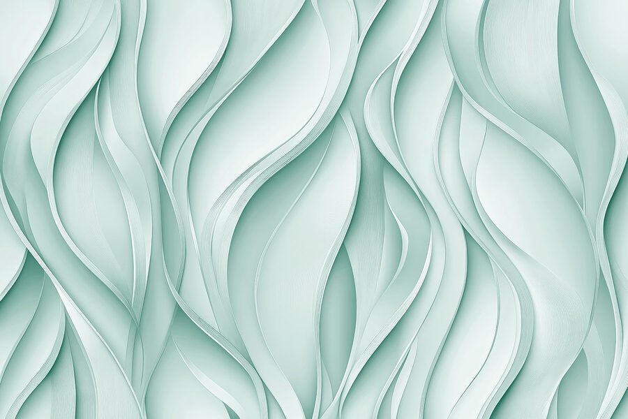 White and green wavy lines White and green wavy lines