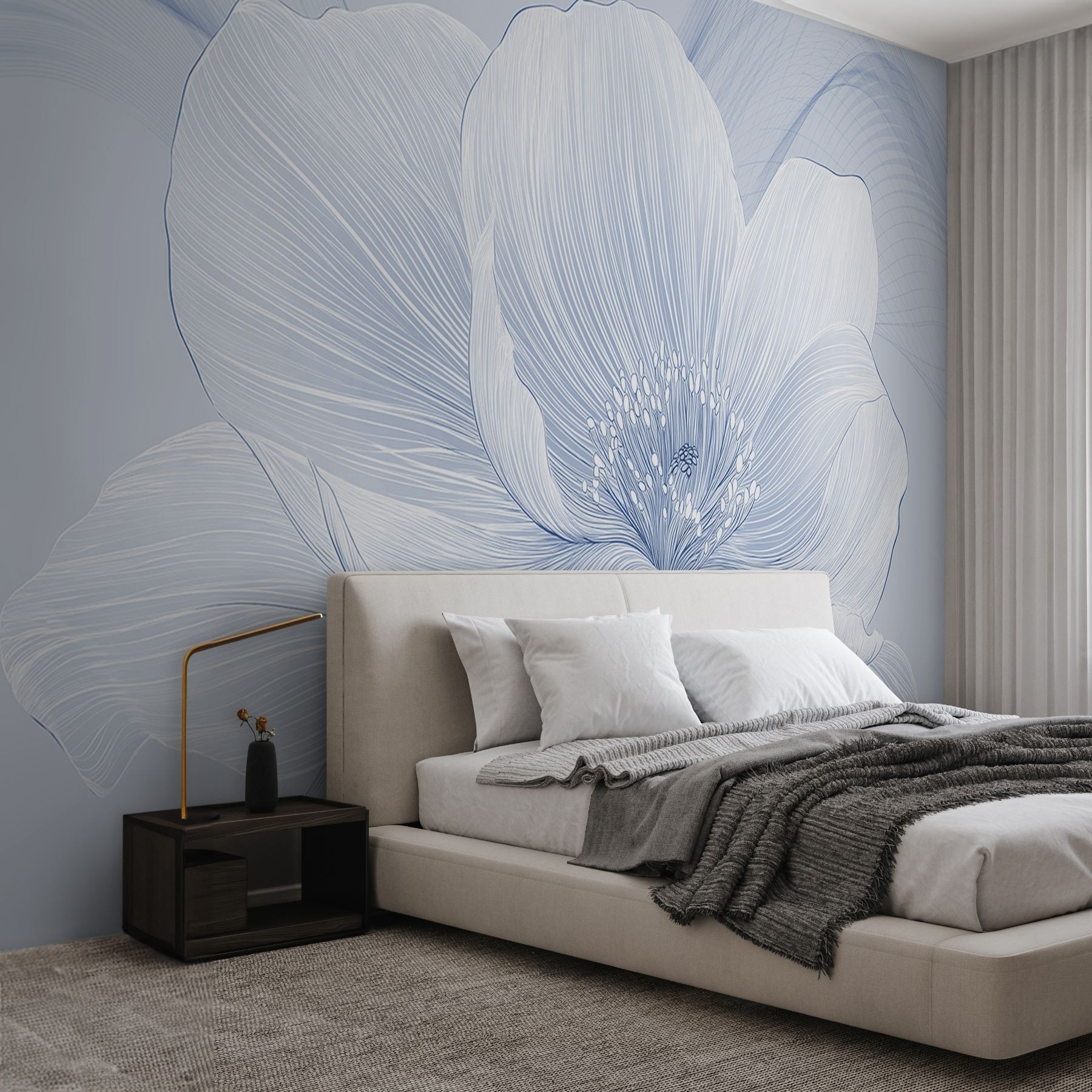 Delicate floral line art design Delicate floral line art design
