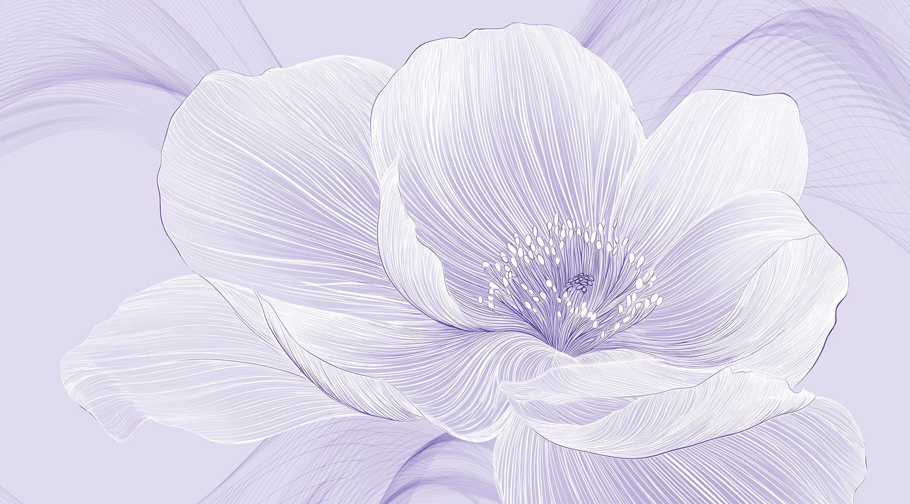 Delicate flower with flowing details Delicate flower with flowing details