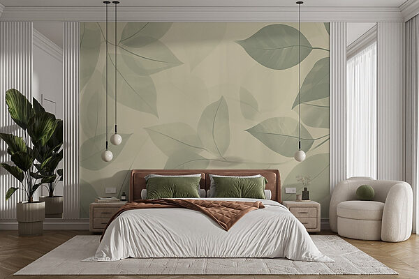 Soft leaves on a gentle backdrop