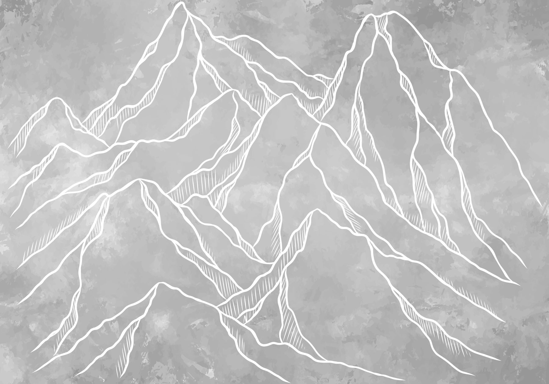 Drawing of a mountain range