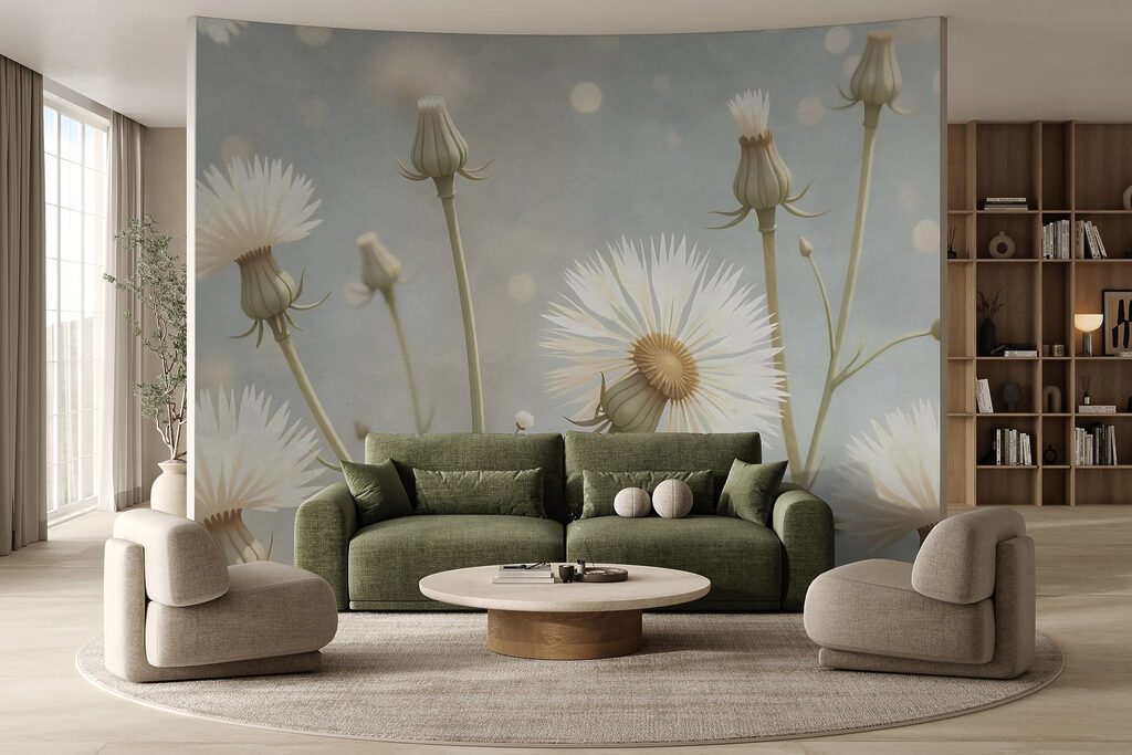 Delicate flowers in soft hues