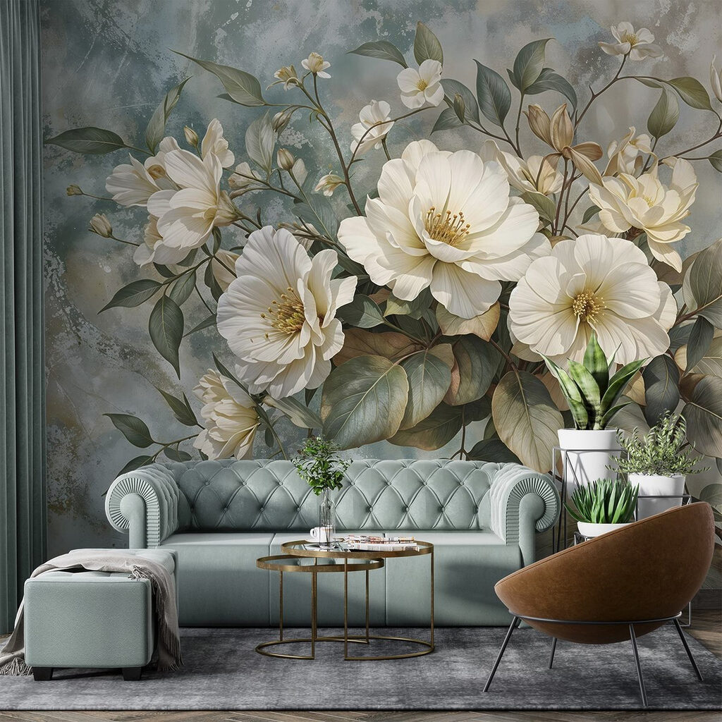 Delicate blooms against a soft backdrop