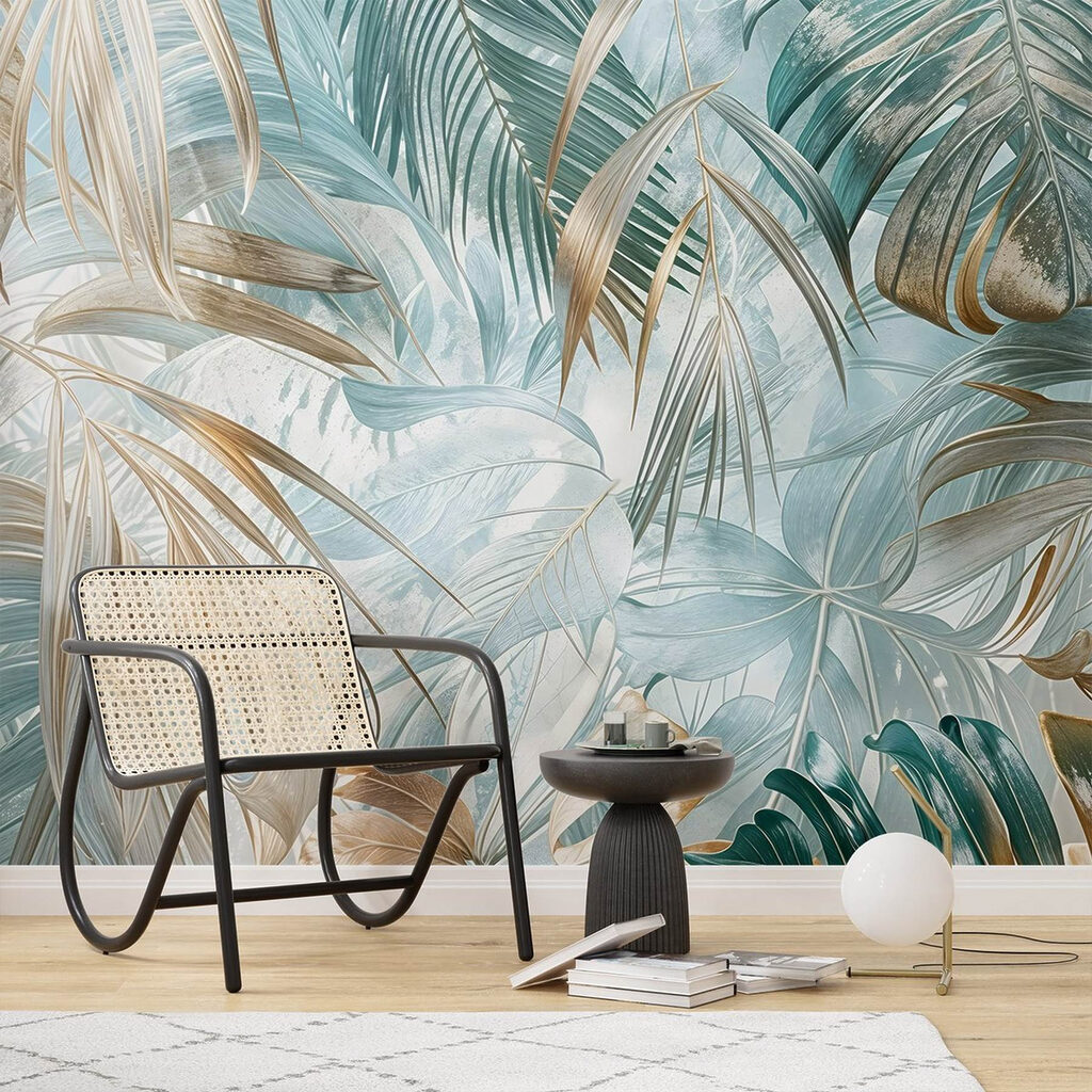 Delicate leaves in soft hues