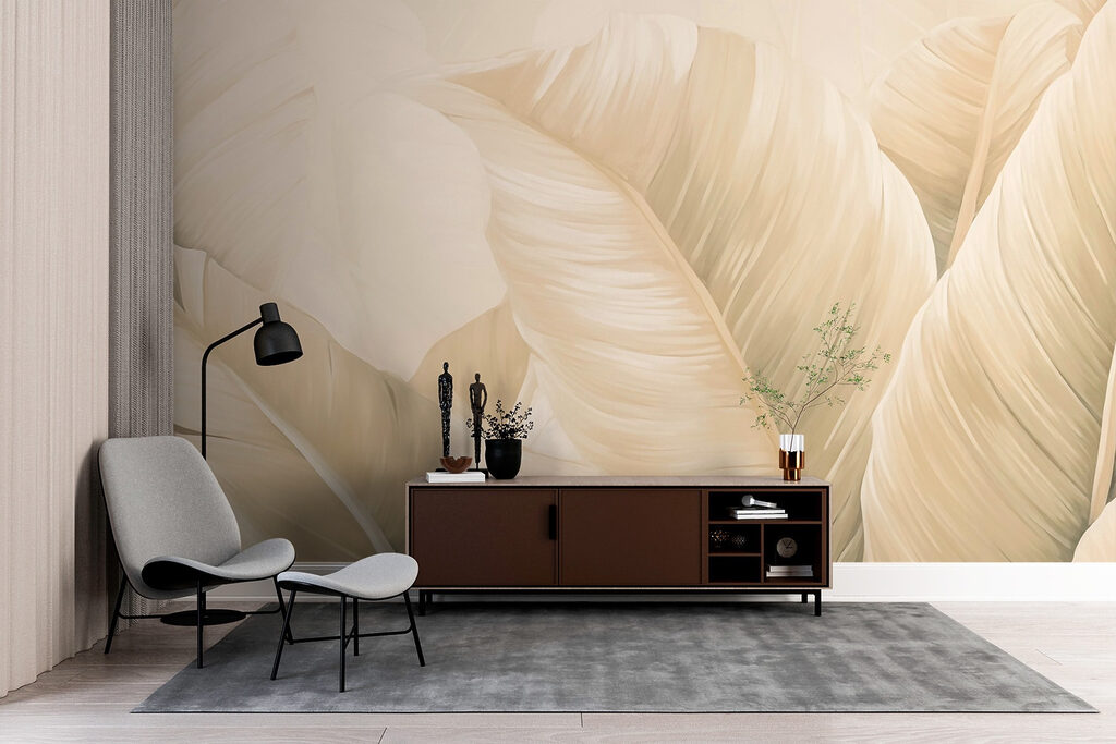 Soft, textured leaves in gentle hues