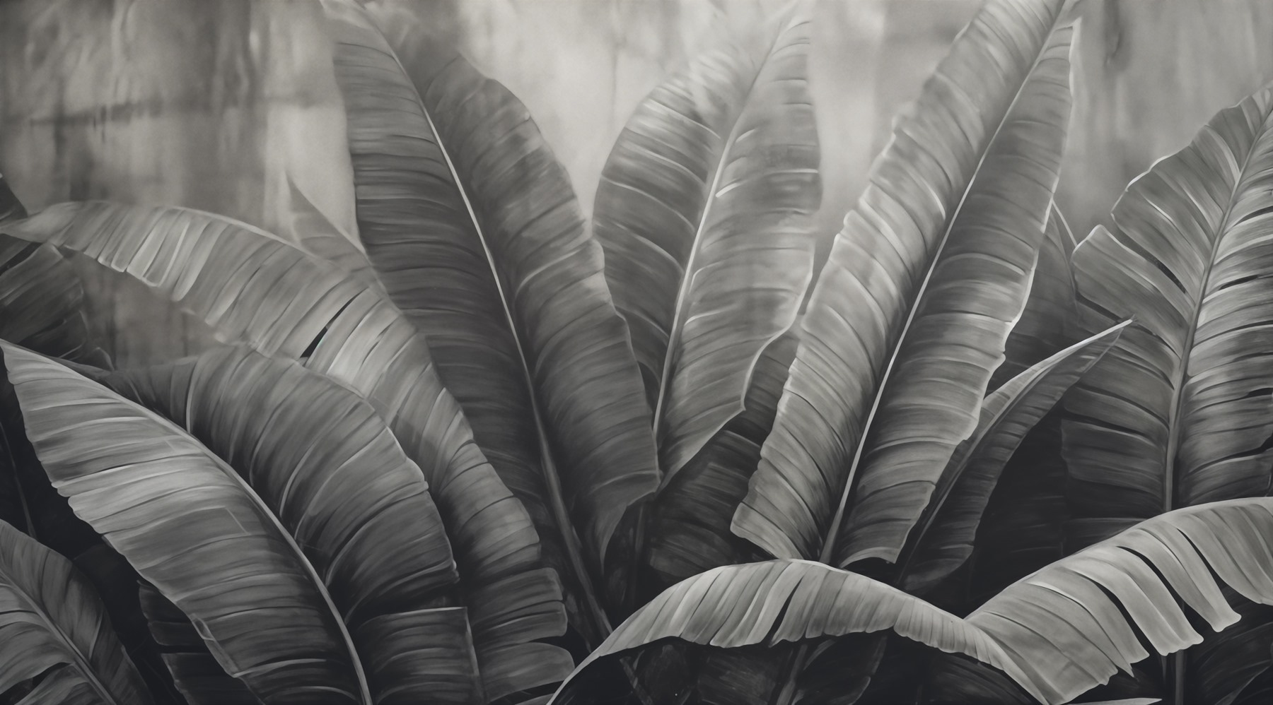 Soft layers of green foliage