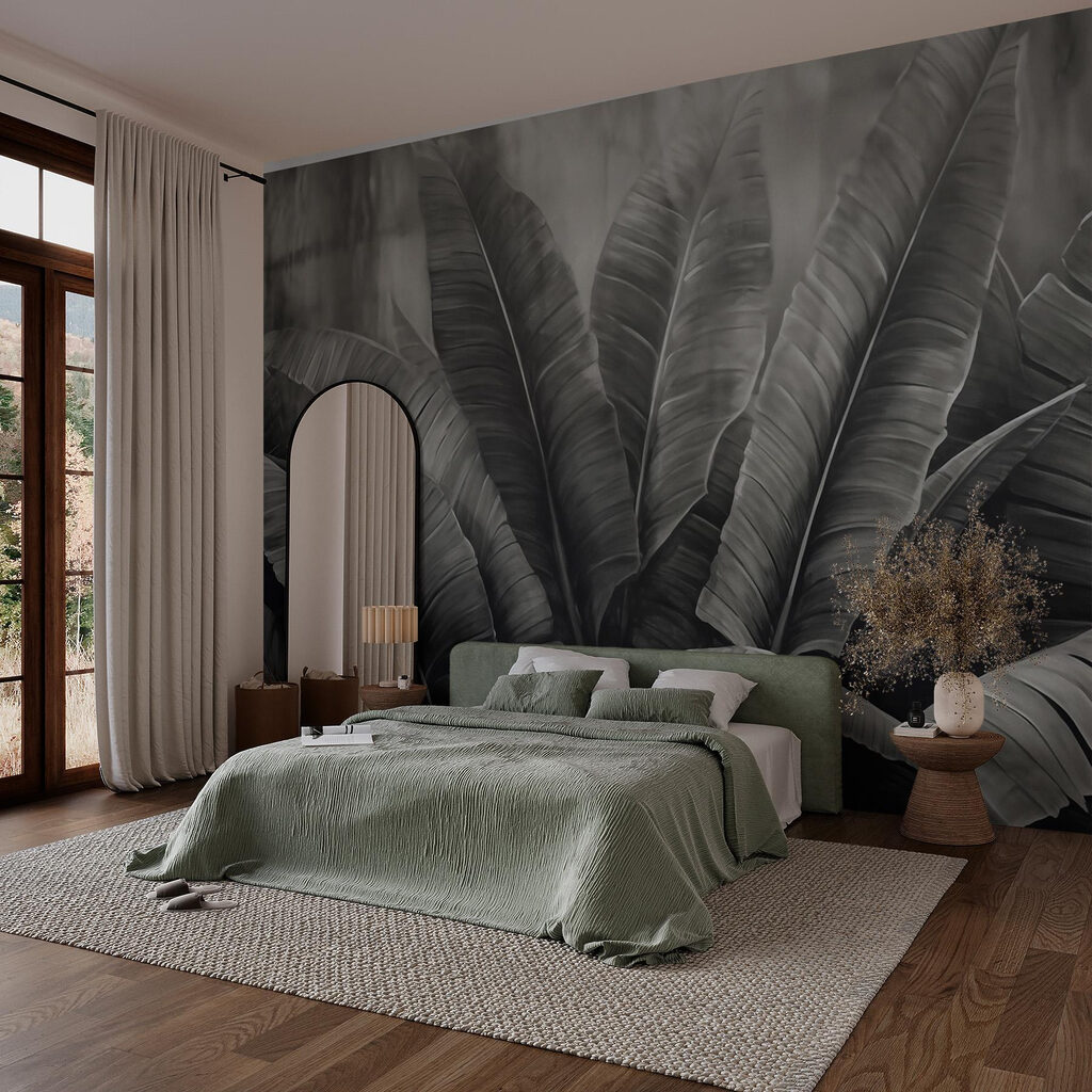 Soft layers of green foliage