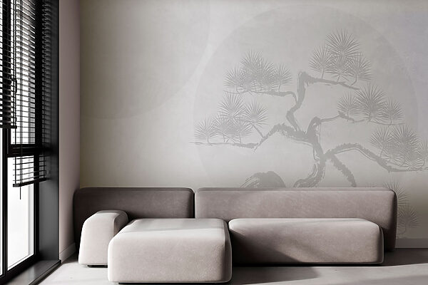 White background with a tree