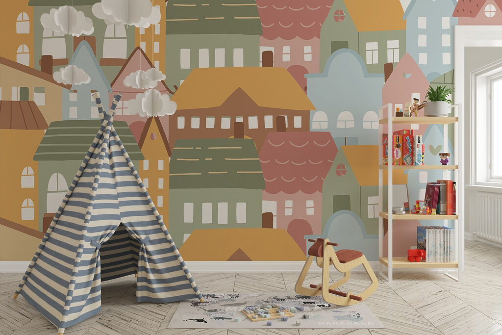 Group of colorful houses