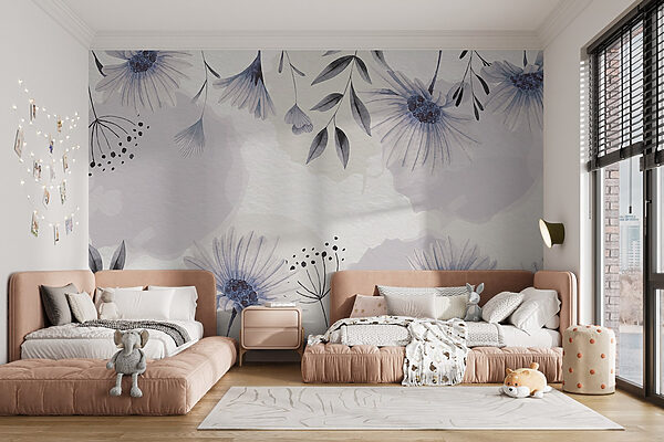 Delicate floral watercolor design