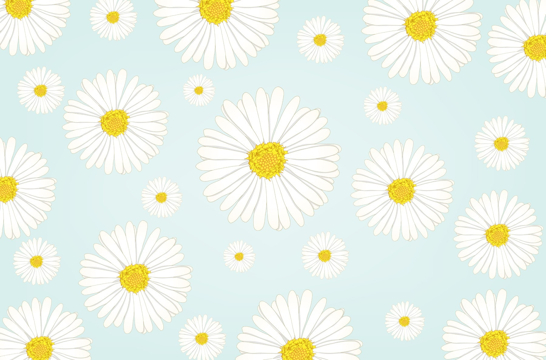 Pattern of white and yellow flowers