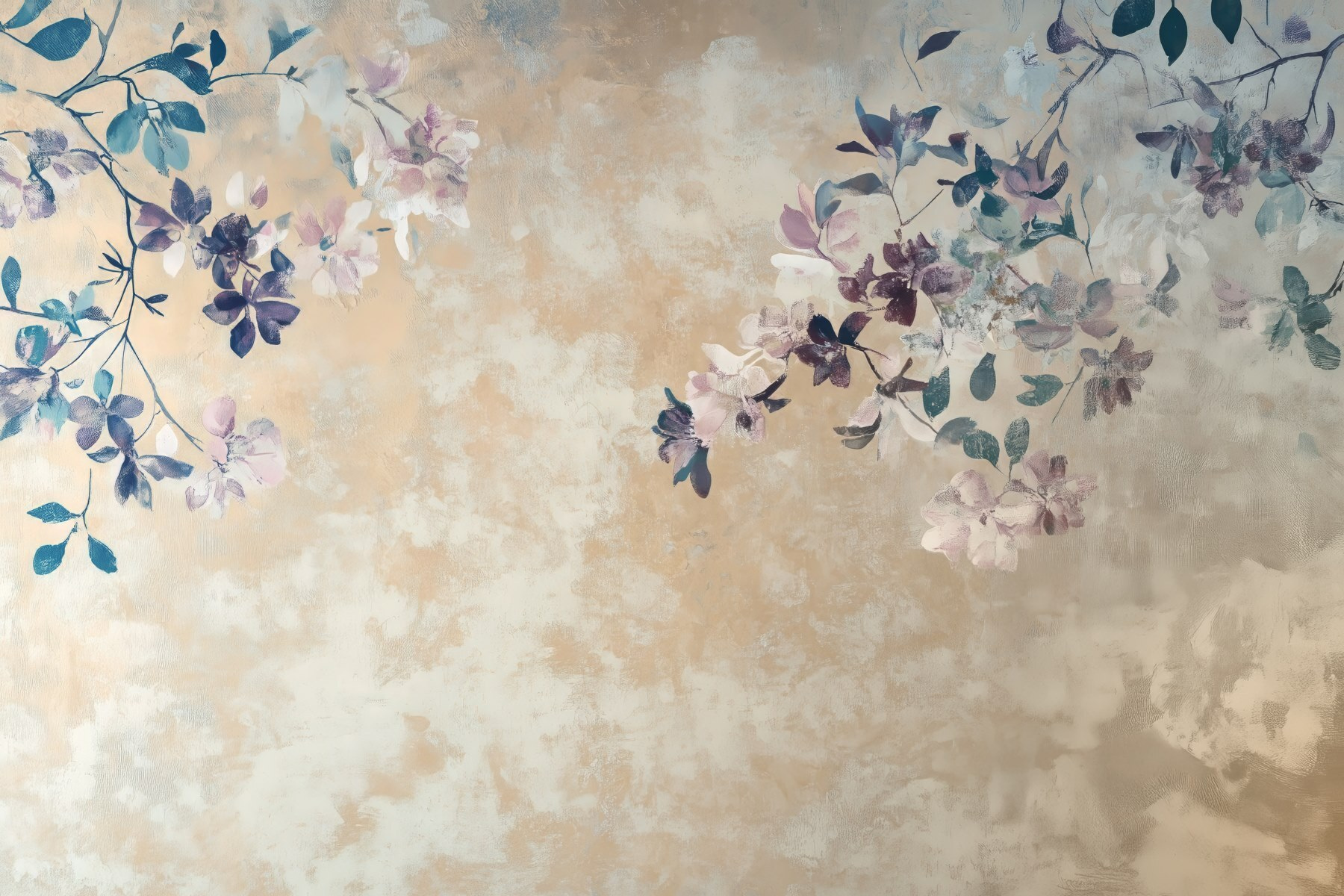 Soft florals on a textured backdrop