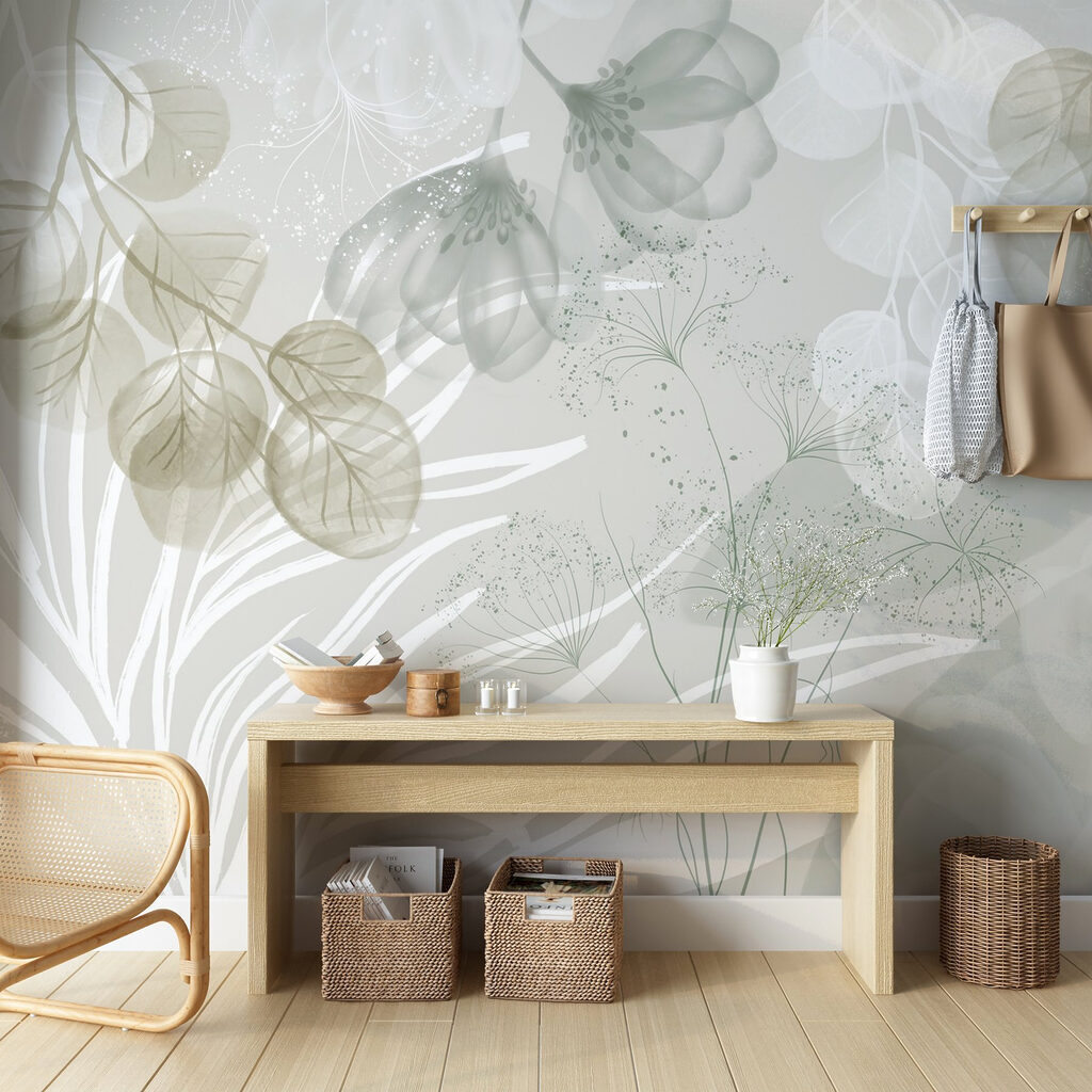 Serene botanical whispers in soft hues