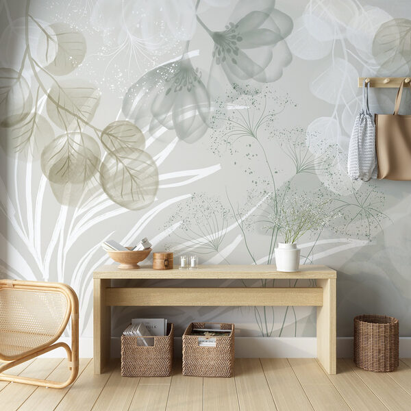 Serene botanical whispers in soft hues