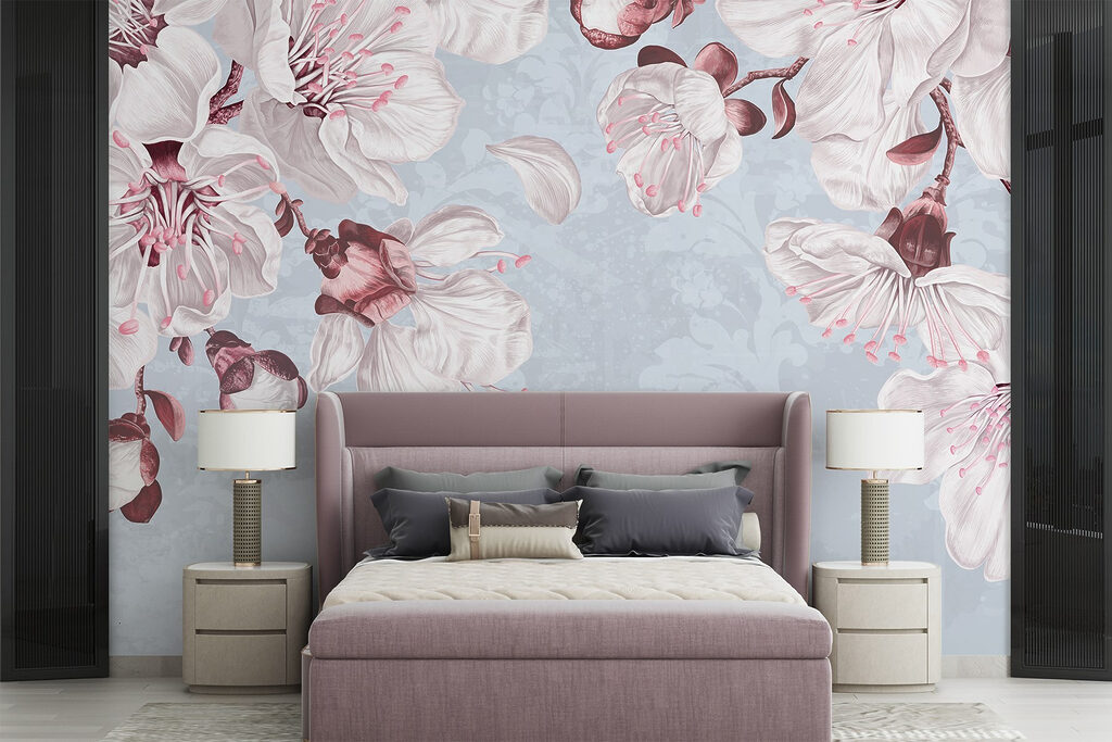 Delicate blooms on soft backdrop