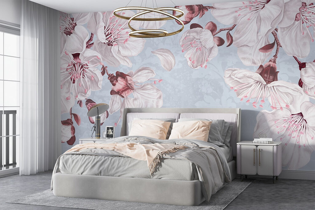 Delicate blooms on soft backdrop