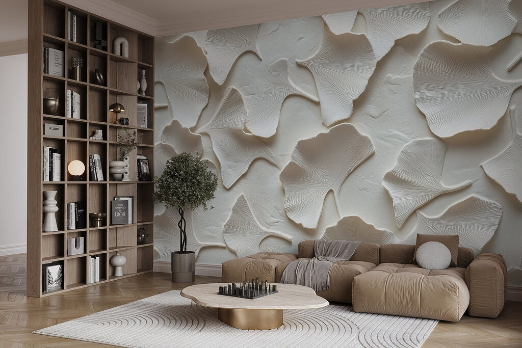 Group of white leaves