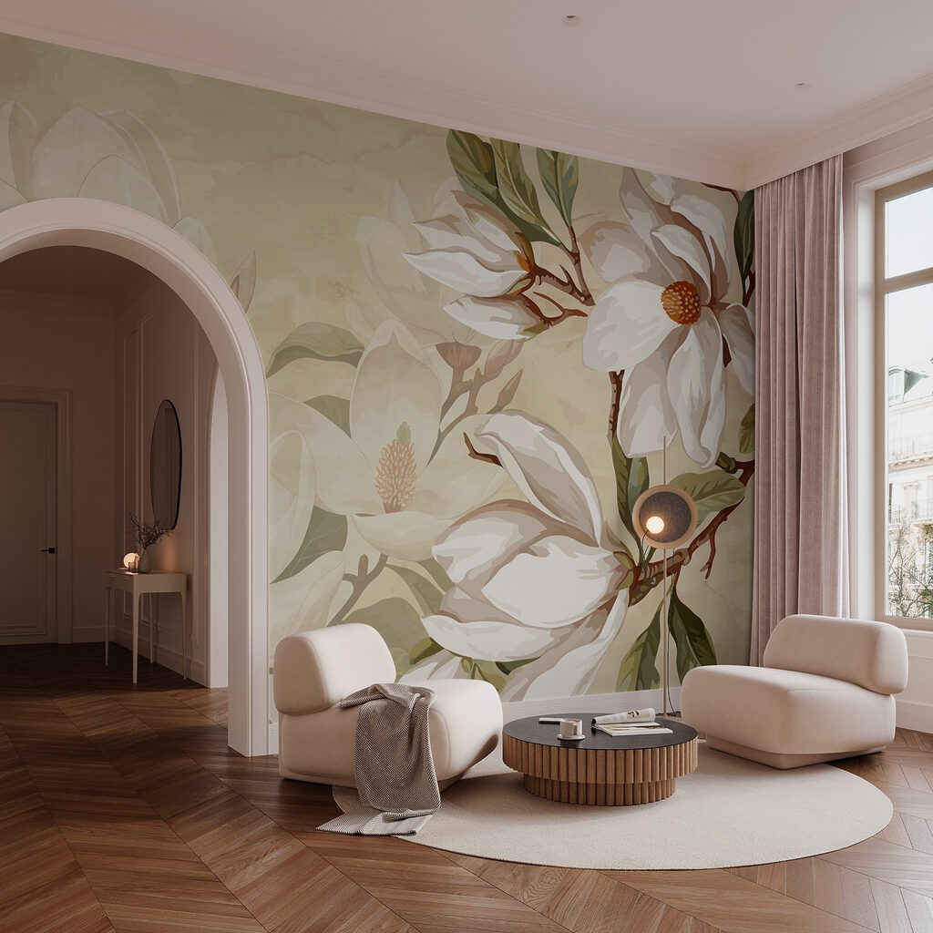 Soft blossoms on a gentle background