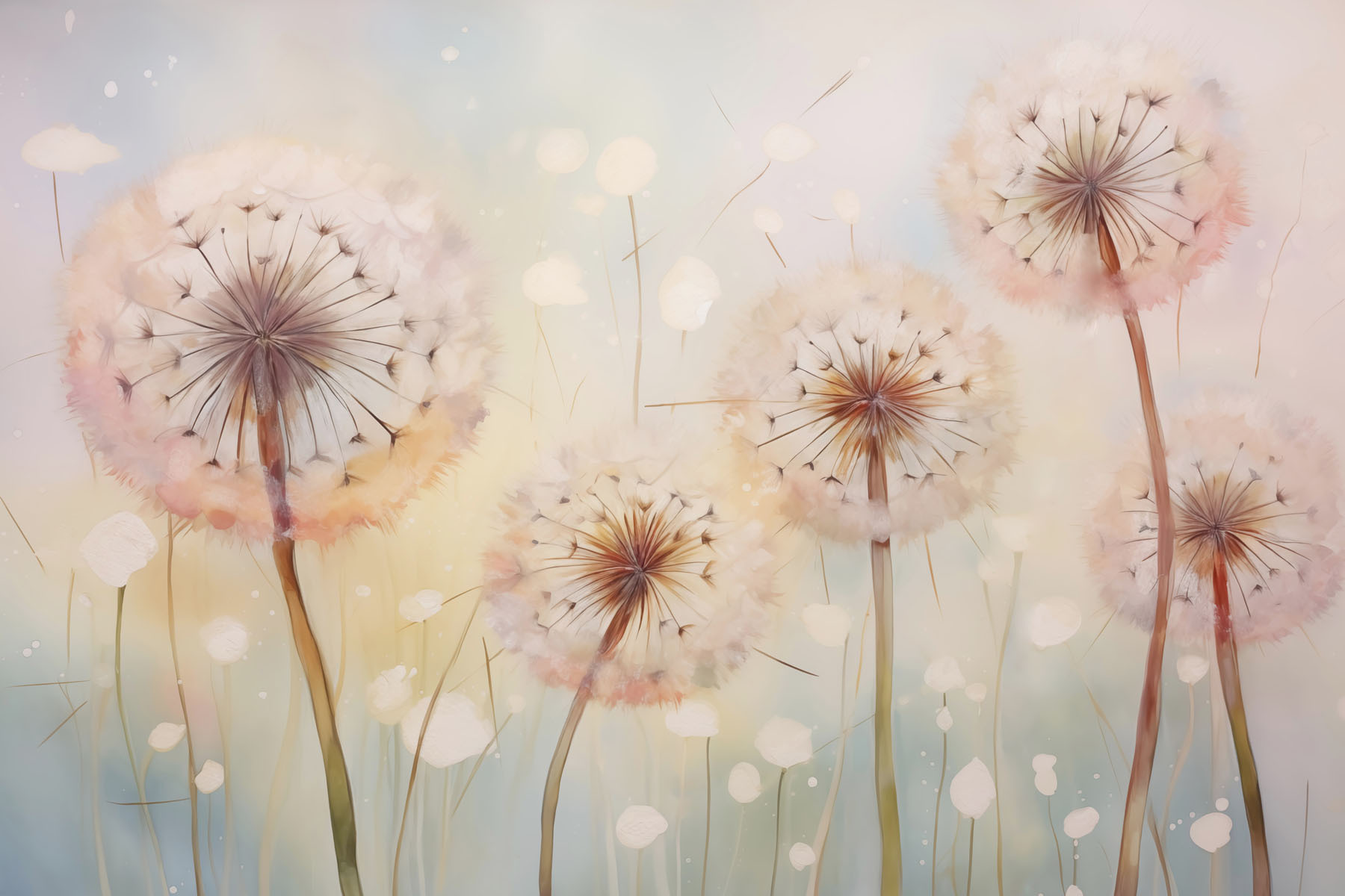 Painting of dandelions