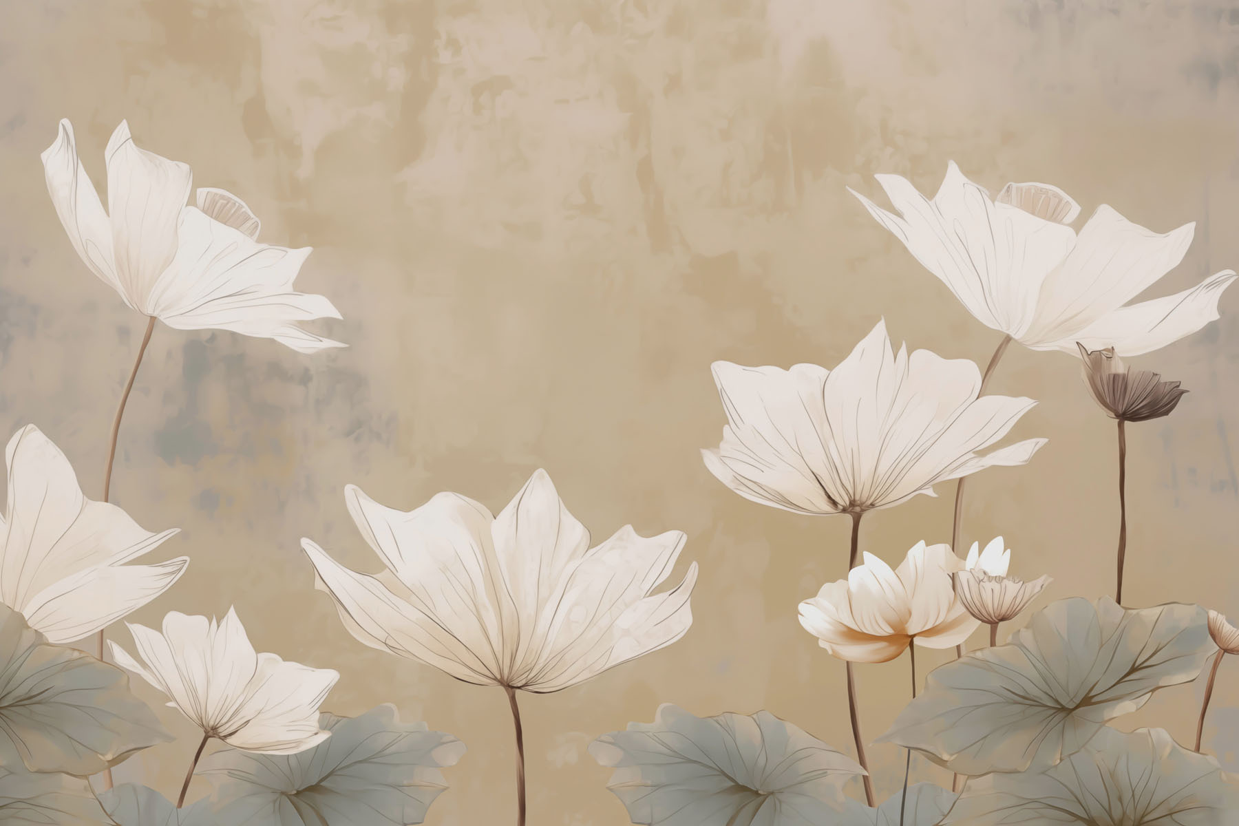 Delicate blossoms in soft hues