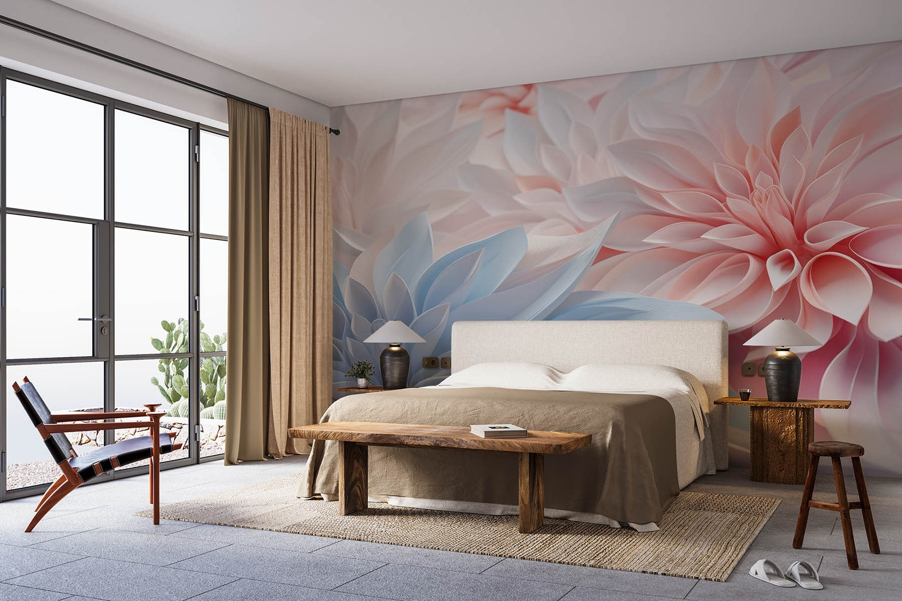 Delicate layers of pastel petals