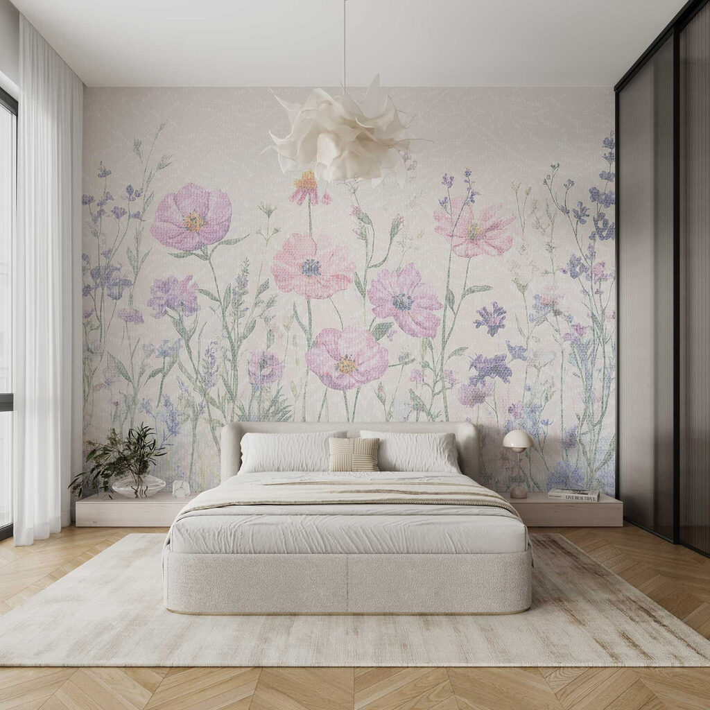 Delicate blooms in soft pastel hues