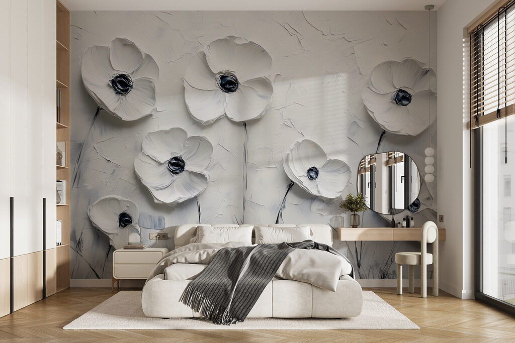 Painting of white flowers