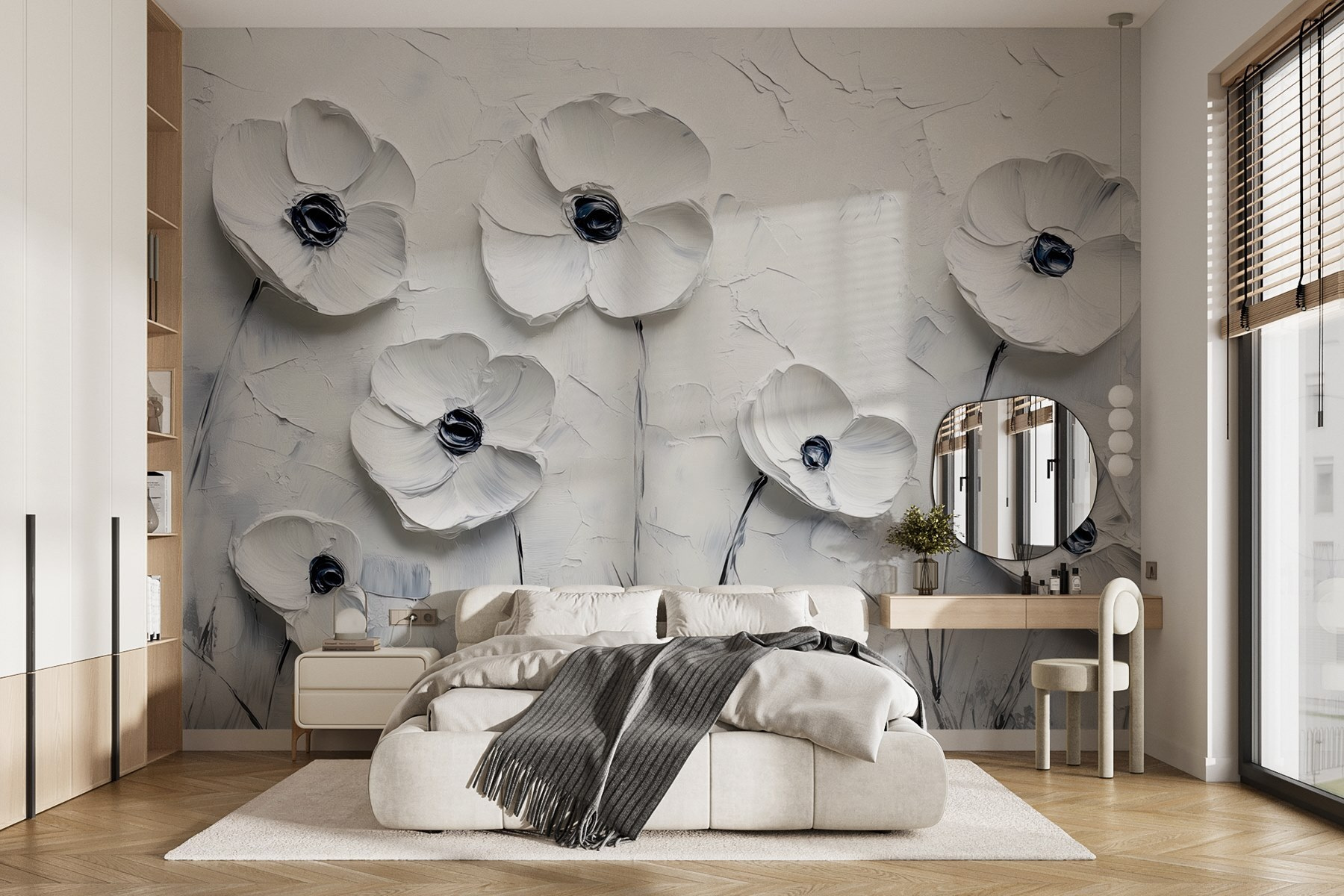 Painting of white flowers