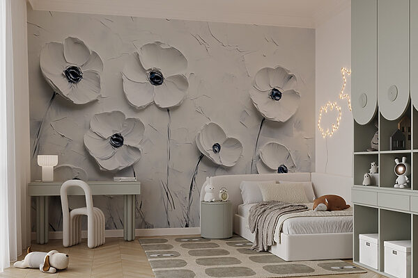 Painting of white flowers