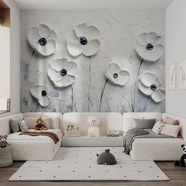 Painting of white flowers
