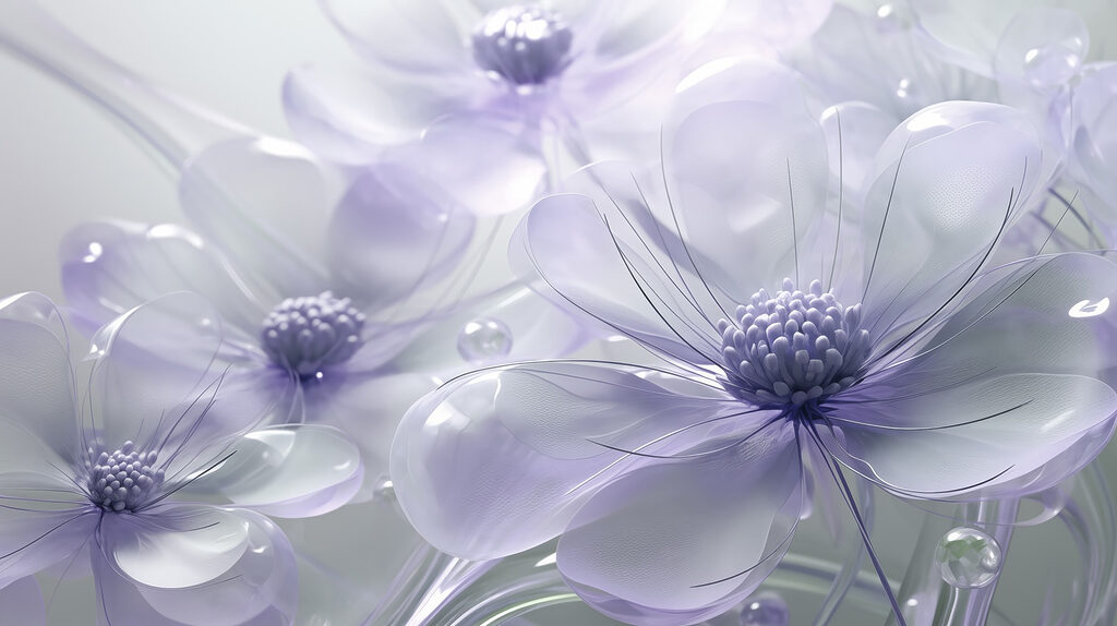 Delicate blooms in soft pastel hues