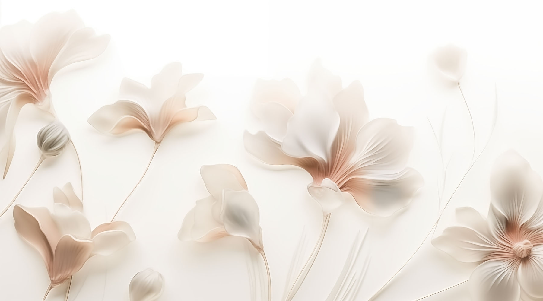 Delicate floral elegance in soft tones
