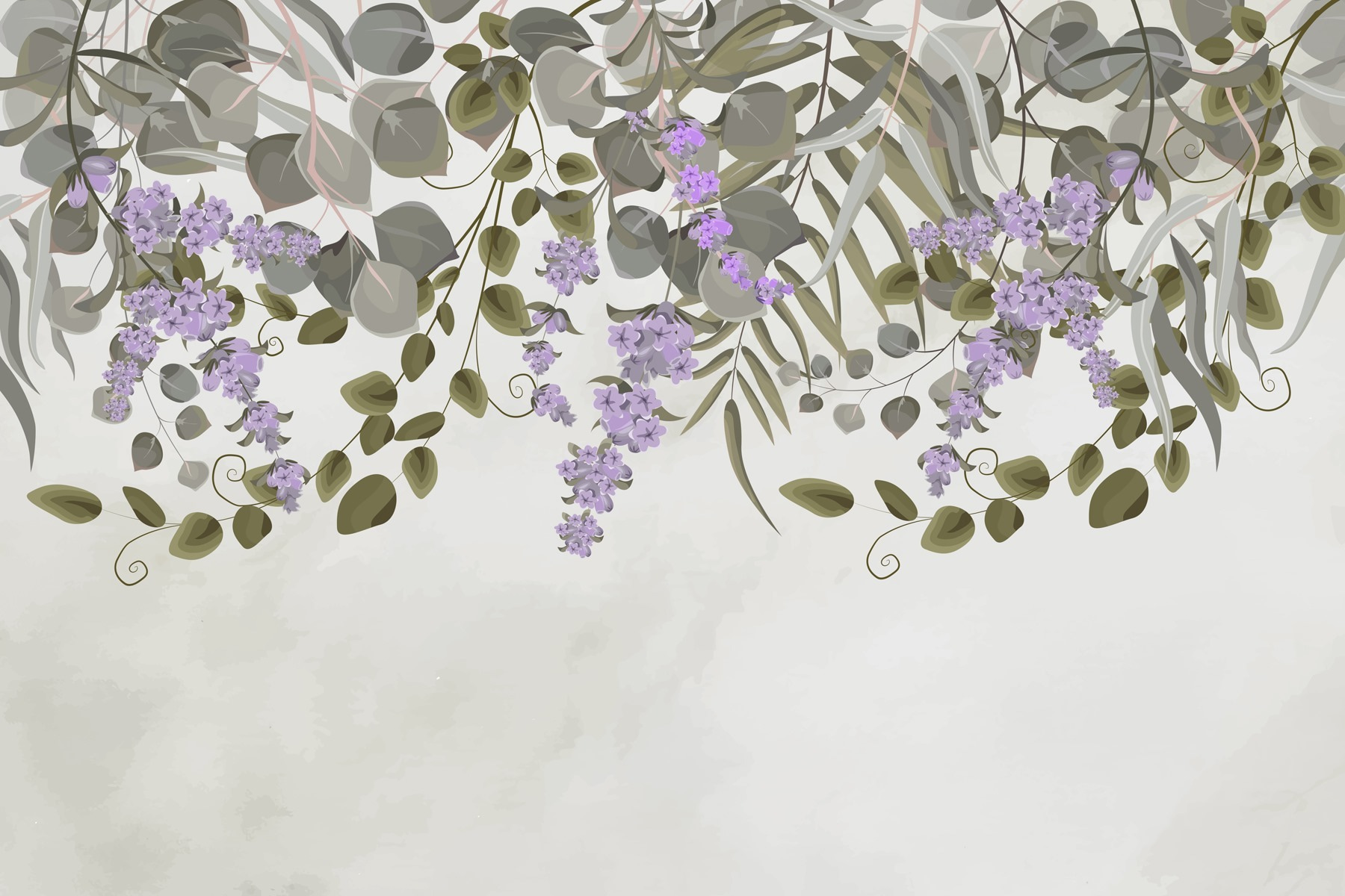 Delicate blossoms and lush greenery