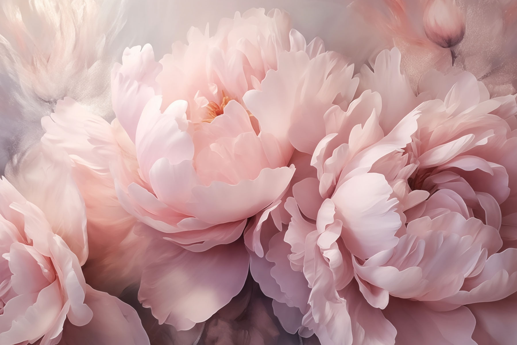 Soft petals in gentle hues
