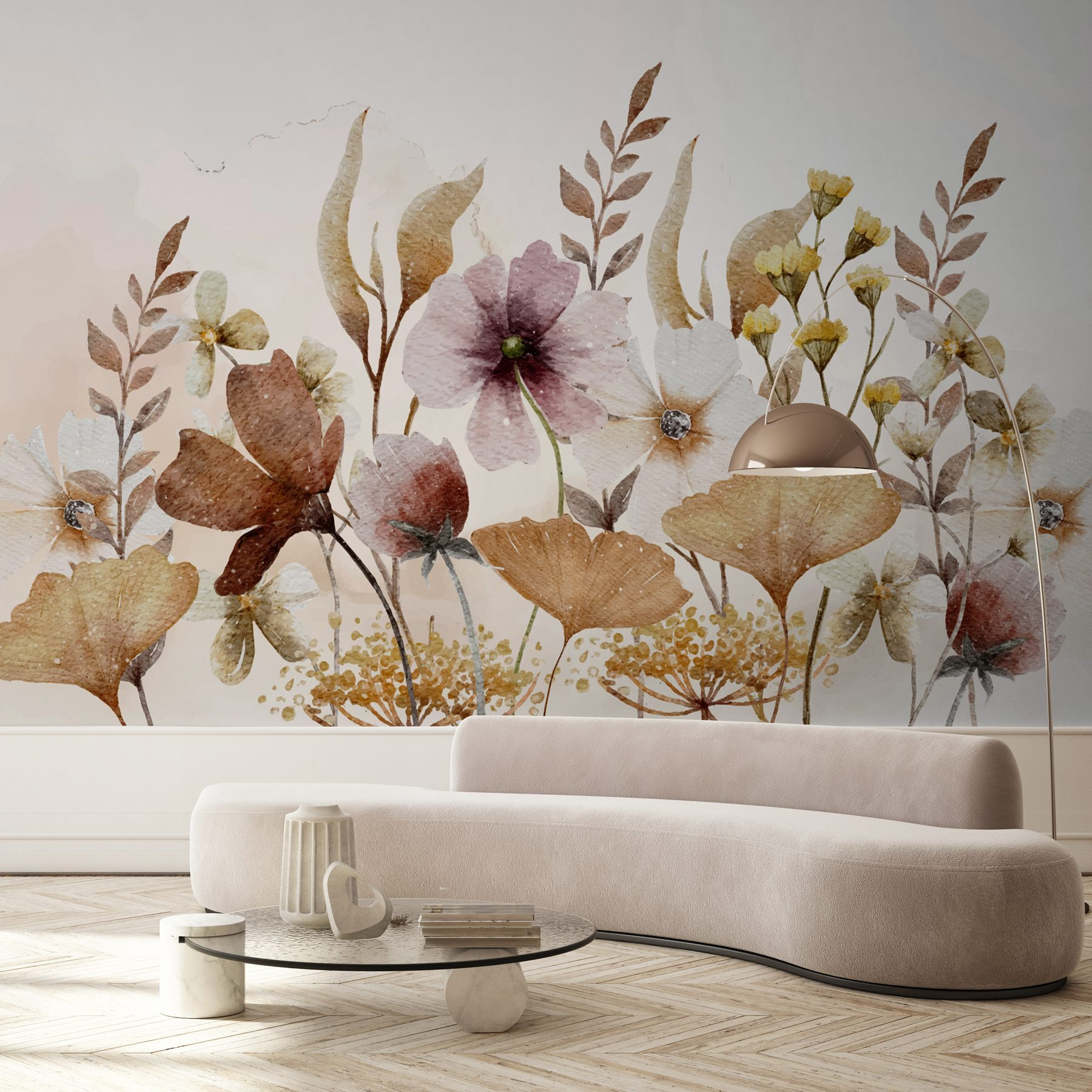 Delicate blooms in soft hues