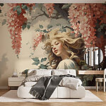 Ταπετσαρίες Γυναίκα σε δέντρο με λουλούδια