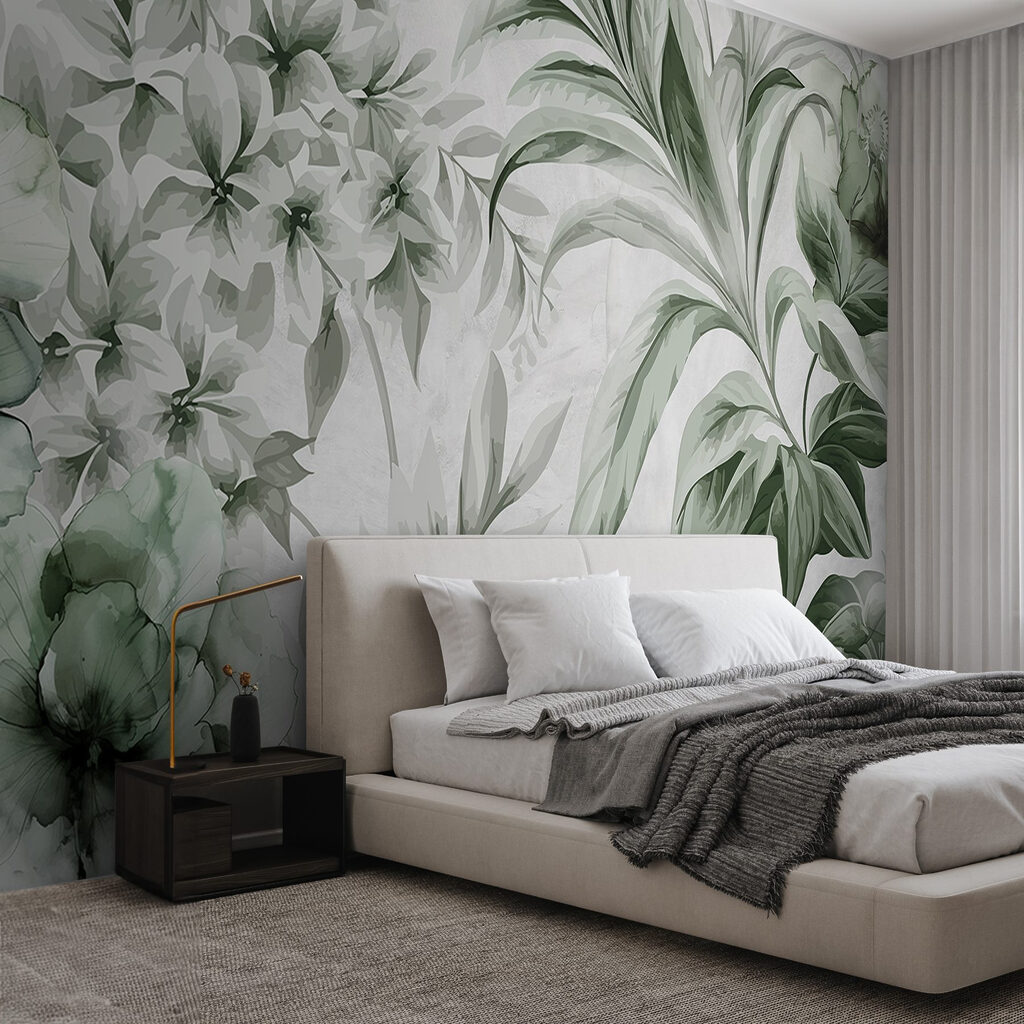 Fresh botanical patterns in green hues