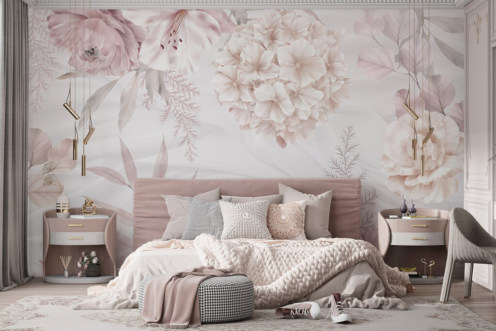 Soft pastel blooms on gentle backdrop