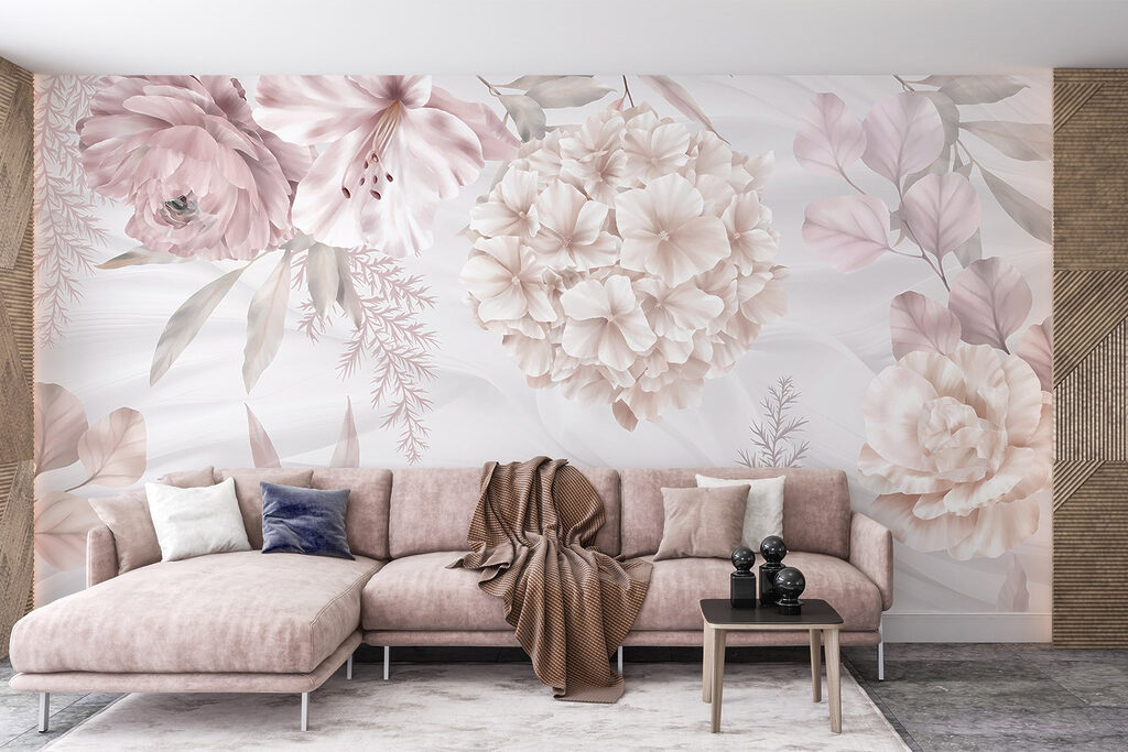 Soft pastel blooms on gentle backdrop